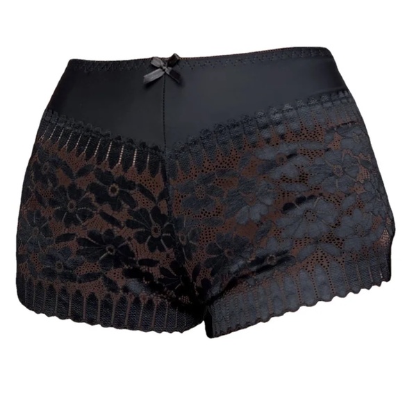 3/$15 Sexy Black Floral Lace Mid Rise Panties Underwear Stretch Shorts Girls Lot - Picture 4 of 5